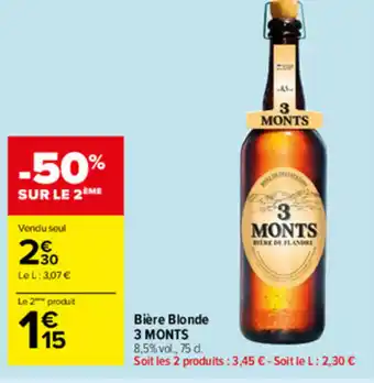 Carrefour Market Bière blonde 3 monts offre