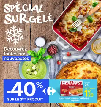 Carrefour Market Plats cuisinés surgelés CARREFOUR offre