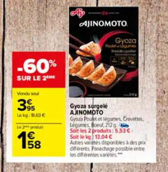 Carrefour Market Gyoza surgelé AJINOMOTO offre
