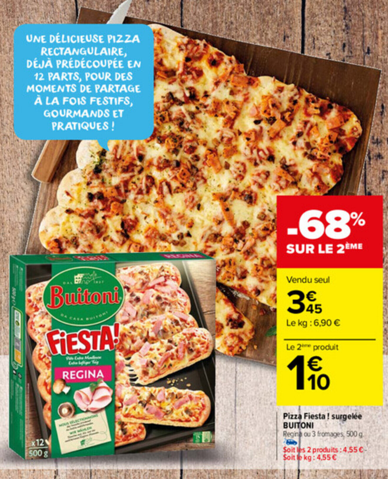 Promo Pizza fiesta! surgelée BUITONI chez Carrefour Market