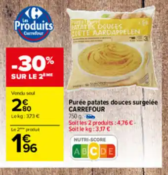 Purée patates douces surgelée CARREFOUR