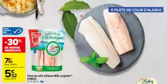 Carrefour Market Filets de colin d'alaska MSC surgelés FINDUS offre