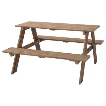 ResÖ Table pique-nique pour enfants, teinté brun clair