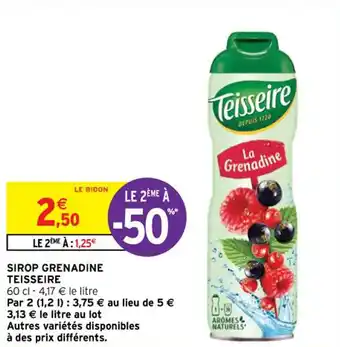 Intermarché Contact SIROP GRENADINE TEISSEIRE offre