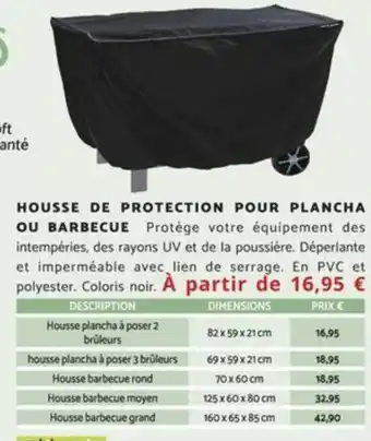 Bricomarché HOUSSE DE PROTECTION POUR PLANCHA OU BARBECUE offre