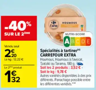 Carrefour Spécialités à Tartiner offre