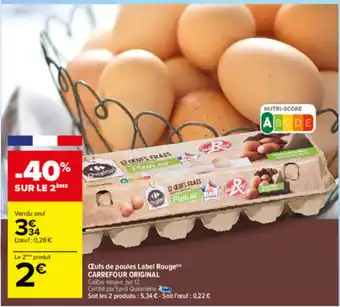 Carrefour Œufs de Poules Label Rouge offre