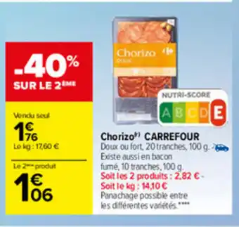 Carrefour Chorizo Carrefour offre