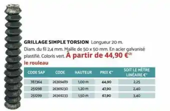 Bricomarché GRILLAGE SIMPLE TORSION offre