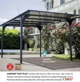 Bricomarché CARPORT TOIT PLAT offre