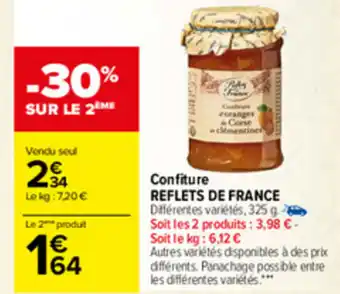 Carrefour Confiture Reflets de France offre