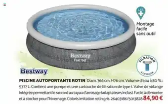 Bricomarché PISCINE AUTOPORTANTE ROTIN offre