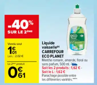 Carrefour Liquide Vaisselle offre