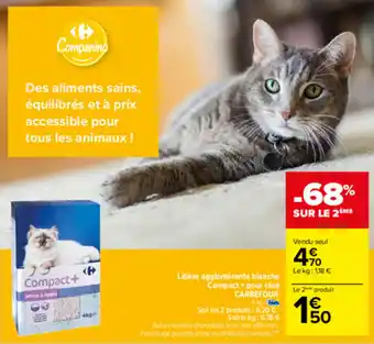 Carrefour Litière Agglomérante Blanche offre