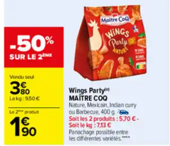 Carrefour Wings Party offre
