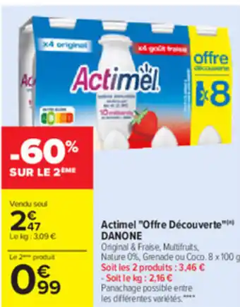 Carrefour Actimel Offre Découverte offre