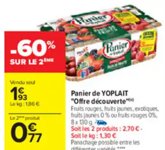 Panier de Yoplait Offre Découverte
