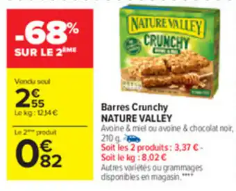 Carrefour Barres Crunchy offre