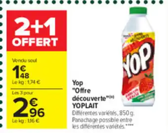 Carrefour Yop Offre Découverte offre