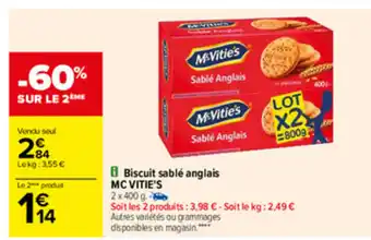 Carrefour Biscuit Sablé Anglais offre