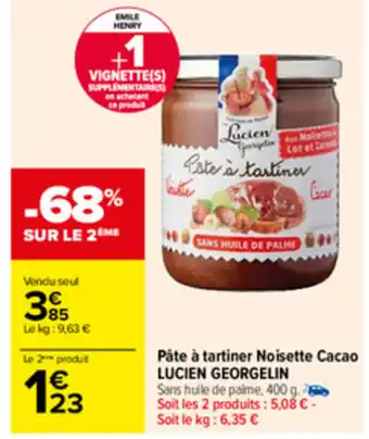 Carrefour Pâte à Tartiner Noisette Cacao offre