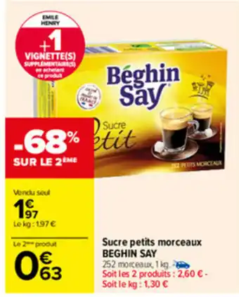 Carrefour Sucre Petits Morceaux offre
