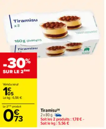 Carrefour Tiramisu offre