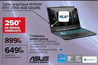 Carrefour Drive Asus - ordinateur portable gaming offre