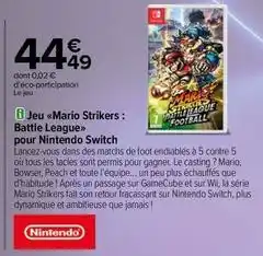 Carrefour Drive Nintendo switch - jeu offre