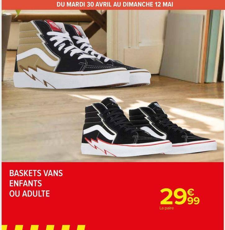 Chaussures vans en promotion hotsell