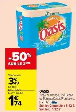 Carrefour Drive Oasis - tropical offre