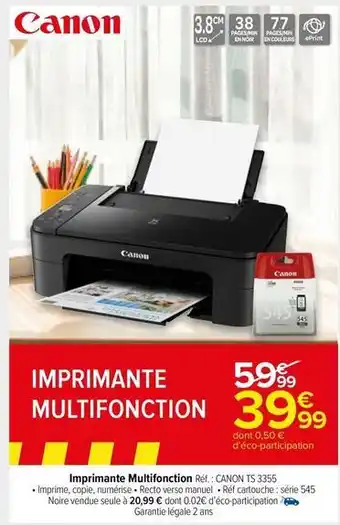 Carrefour Drive Canon - imprimante multifonction offre