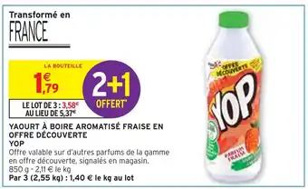 Intermarché YOP YAOURT À BOIRE AROMATISÉ FRAISE EN OFFRE DÉCOUVERTE offre