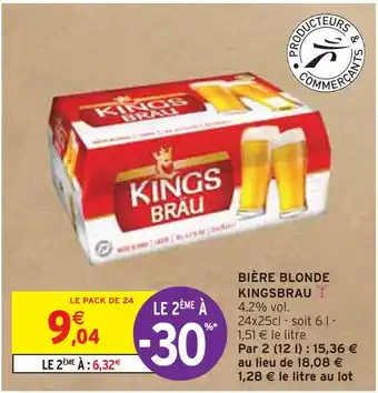 Intermarché KINGSBRAU BIÈRE BLONDE offre