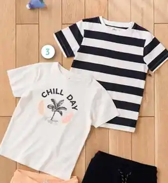 Intermarché GÉMO LOT DE 2 TEE-SHIRTS RAYÉS GARÇON offre