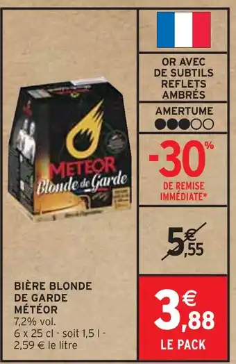 Intermarché MÉTÉOR BIÈRE BLONDE DE GARDE offre