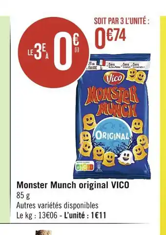 Casino Supermarchés VICO Monster Munch original offre