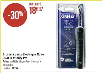 Casino Supermarchés ORAL B Brosse à dents électrique Noire Vitality Pro offre