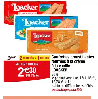 Migros Gaufrettes croustillantes fourrées à la crème offre