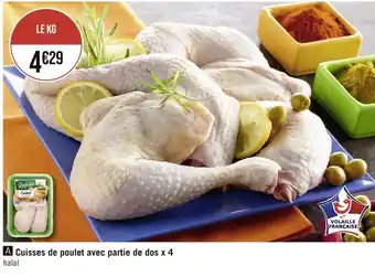 Casino Supermarchés Réghalal Cuisses de poulet avec partie de dos x 4 offre