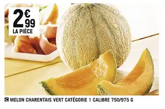 Vival MELON CHARENTAIS VERT CATÉGORIE 1 CALIBRE 750/975 G offre