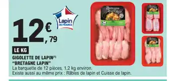 E.Leclerc GIGOLETTE DE LAPIN(¹) "BRETAGNE LAPIN" offre