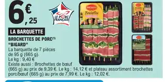 E.Leclerc BROCHETTES DE PORC(1) offre