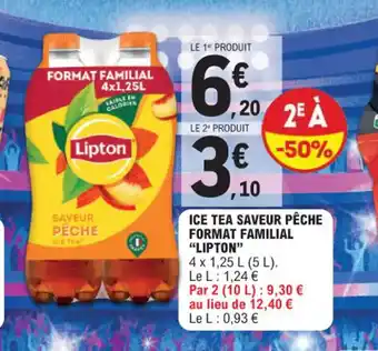 E.Leclerc ICE TEA SAVEUR PÊCHE FORMAT FAMILIAL offre