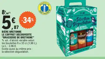 E.Leclerc BIÈRE BRETONNE LE COFFRET DÉCOUVERTE BRASSERIE DE BRETAGNE offre