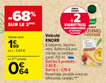 Carrefour Velouté Knorr offre