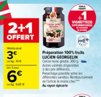 Carrefour Preparation 100% fruits offre