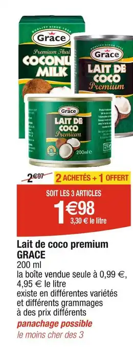 Cora x Carrefour GRACE Lait de coco premium offre