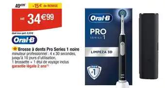 Cora ORAL-B Brosse à dents Pro Series 1 noire offre