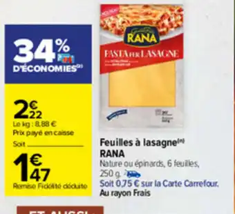 Feuilles à lasagne